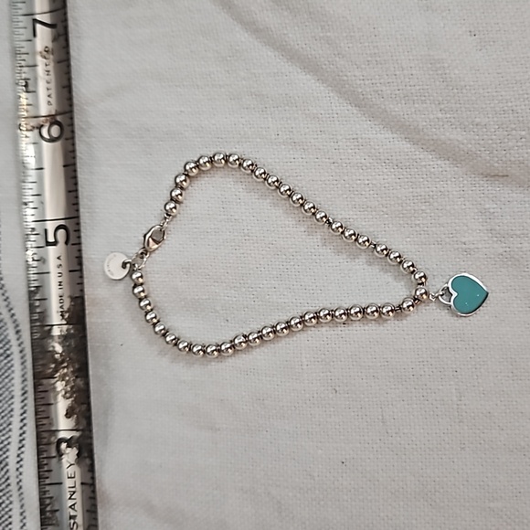 Tiffany bracelet enamel heart silver beads - Picture 2 of 6